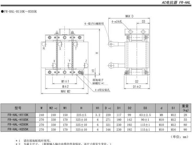 FR-HAL-H280K尺寸圖